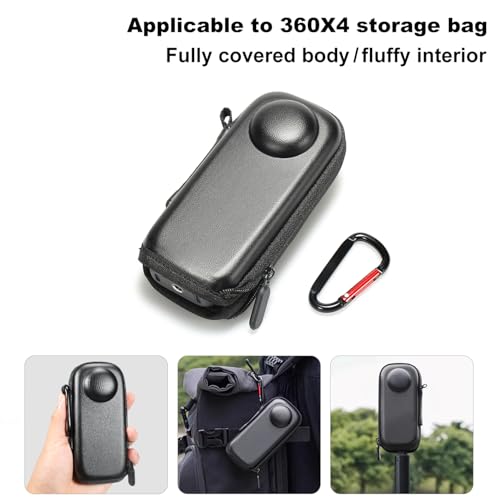 Image of Camera protective accessories kit including Insta 360 X4 Lens guards silicone protective case /screen protector /camera bag (with buckle) /Lens guards on front back