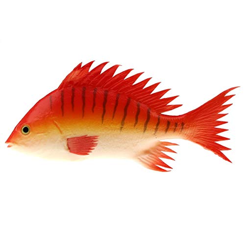 Gresorth 24 cm Artificiel Vivaneau Faux Poisson Décoration Pendaison Jouet Nourriture Accueil Fête Cuisine Christmas Afficher Cover