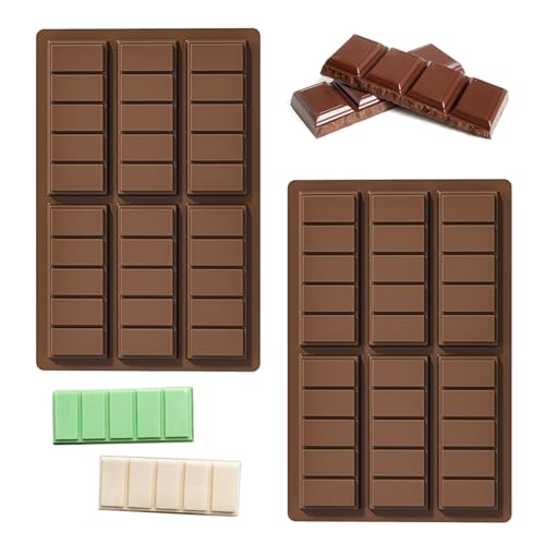 KiKiHong - Molde de silicone de chocolate, sem BPA, molde de chocolate para chocolate, gelatina, rebuçados gelados, silicone antiaderente de qualidade alimentar