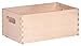 Produktbild LAUBLUST Aufbewahrungsbox Holz mit Griffen - ca. 20x30x14 cm - Buchenholz - Holzkiste stapelbar - Allzweckkiste Holz - Aufbewahrungsbehälter ohne Deckel - Korb für Geschenke - Aufbewahrungskiste Holz