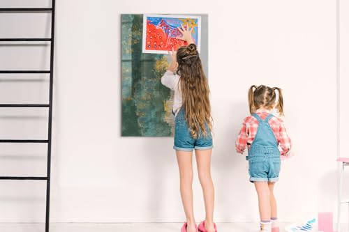 Tableau mural en verre effaçable 70x100 pour notes et photos de bureau - 4