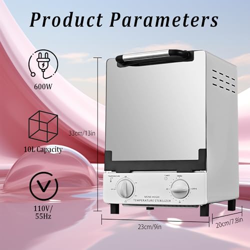 Esterilizador de alta temperatura, esterilizador de calor seco de grande capacidade de 12L, temperat