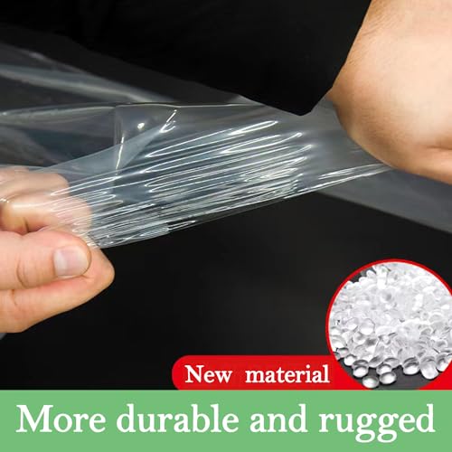 Lona transparente con ojales para proteger el porche de la lluvia 7