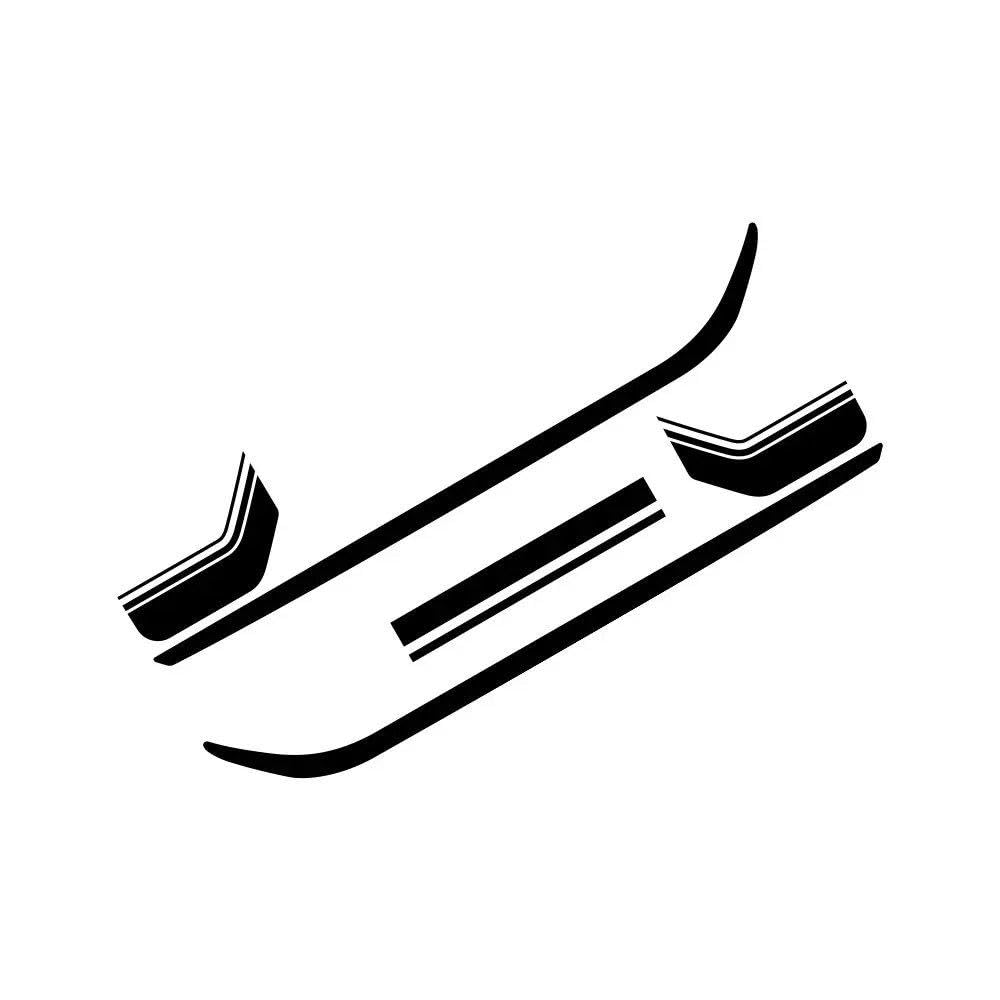 Bertdcx Matt Black Auto Accessory 5Pcs Car Stickers Van Vinyl Decals Auto Diy Accessories(Matt Black)