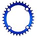 DECKAS Round Oval 104BCD 32T 34T 36T 38T Narrow Wide Chainring Single Chainring for 6/7/8/9/10/11/12-Speed (Oval Blue, 32T)