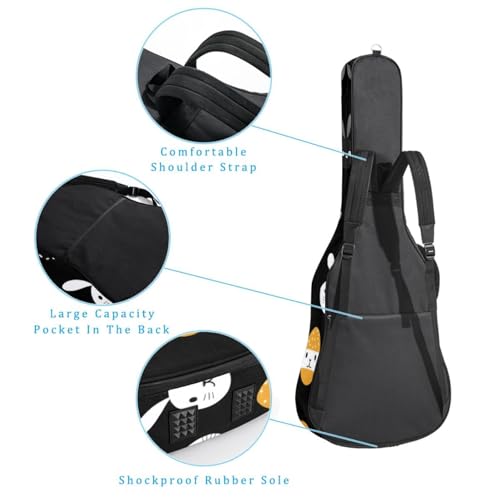 Housse de protection pour guitare de 101,6 cm étanche noir