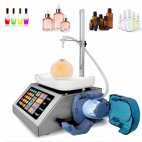 Llenadora de botellas con bomba peristáltica de 2 a 300 g - Llenadora automática de líquidos con 2 boquillas para aceites esenciales, líquidos orales, perfumes, esmaltes de uñas, lociones, pegamento