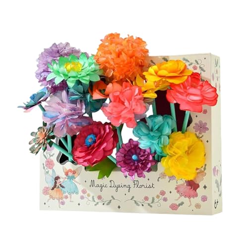 Zunetsutock Juego de manualidades de flores | Juguete de ramo de flores, material educativo STEM, juego creativo para niñas, guardería, preescolar, aula, decoración del hogar