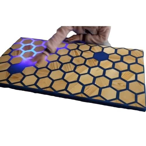 Amazon.com: Led Resin Desk Lights Up When Touched, The glowing Table is ...