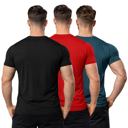 Image of 3Colours RGB Active Fit T-Shirt - Lightweight Polyester Sportswear-Bull