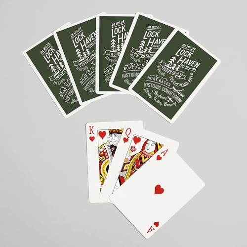 Lantern Press Lock Haven Pennsylvania Baraja Poker 52 Cartas miniatura 7
