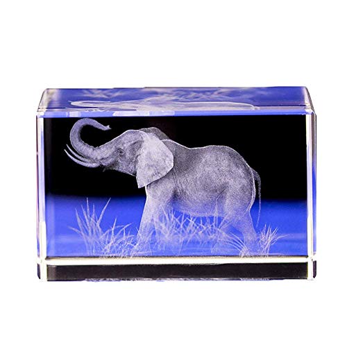 Gravure laser 3D figurines éléphant, collection souvenirs animaux