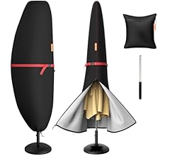 Patio Umbrella Cover Waterproof, Cantilever Umbrella Covers for 9ft to 14ft Garden Umbrellas, Oxford Fabric Outdoor Offset …