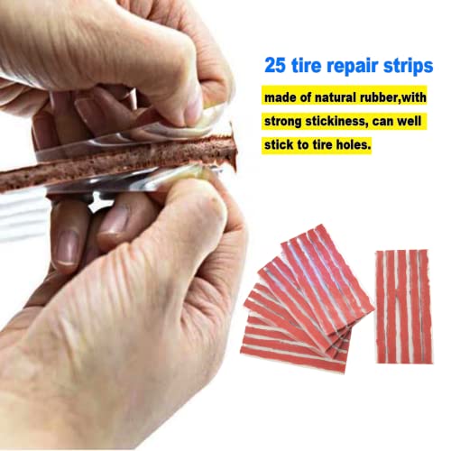 53PCS Kit Repara Pinchazos Herramienta, kit de Reparación para Neumáticos Pesados, kit de emergencia portátil de reparación rápida de neumáticos para coches, todoterrenos, moto y más. - imagen 4