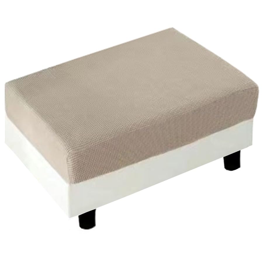 Stool Covers Square Rectangular Footstool Cover Stretch Ottoman Cover