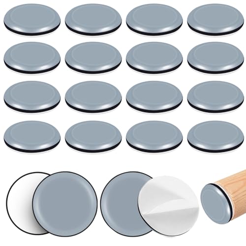 20 STK Teflongleiter Selbstklebend (Rund) Möbelgleiter Ø20mm Teppichgleiter Möbelgleiter PTFE Teflongleiter für Parkett Fliesen Laminat | Leises Gleiten | Kratzschutz für Stühle Sofa Schwerlastmöbel