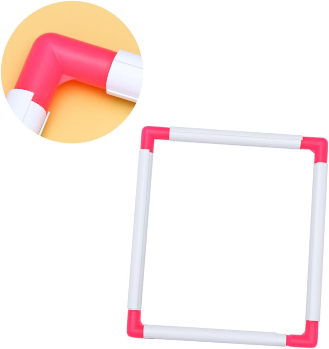 ULDIGI Embroidery Hoops Square Embroidery Frame for Cross Stitch Quilting Frame Clip Tool Lightweight and Portable Hoop Random Color