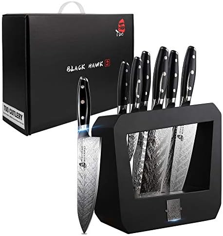 TUO Paring Knife Peeling Knife 3.5 inch Small Fruit Knife German High Carbon Stainless Steel Kitchen Knife-Water Flow Pattern Blade-G10 Full Tang Handle-Black Hawk S Series