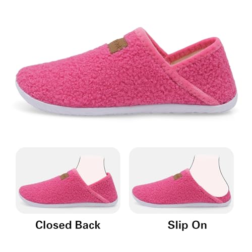 Image of Spesoul Fuzzy House Slippers for Women Men Indoor Closed Back Lightweight Cozy Faux Furry Lining Barefoot House Shoes Slipper Socks for Bedroom Home Office Yoga Outdoor Walking Shoes