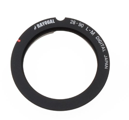 Rayqual 国産レンズマウントアダプタ leica LMリング M28-90 ブラック LM28-90B