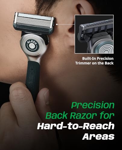 Image of DORCO SLEEK 6 Blade Razor for Men with Multi-Flex Technology for a Smooth & Comfortable Shave | Cartridge Razor for Men, Razor Handle + 2 Cartridges