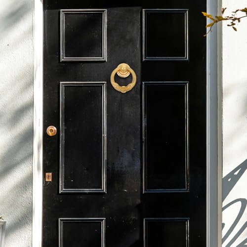 Aldaba para puerta de diseño vintage dorado en aleación de zinc resistente 8