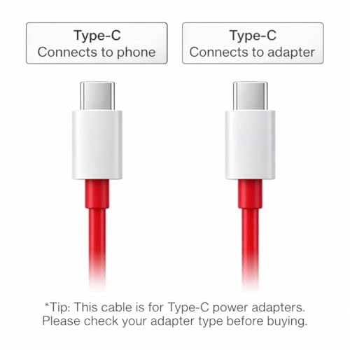 Image of OnePlus Original USB C to C Cable 5FT Fast Charging & Data Sync - Warp /Dash Charge Compatible with OnePlus Nord CE|2|3|CE2|CE3|6|6T|7|7 Pro|7T|8|8 Pro|8T|9|9 Pro|9R|9RT|10R|10 Pro|11|11R|12 Series