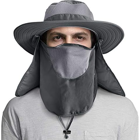 LCZTN Sombrero de pesca con protección solar y cara extraíble Cover