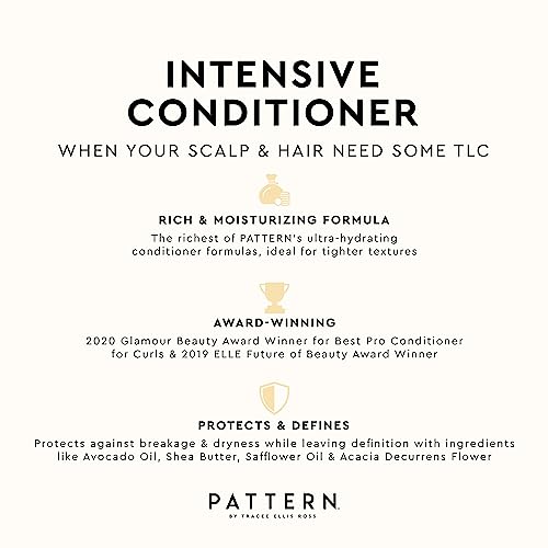 Pattern Beauty By Tracee Ellis Ross Intensive Conditioner, 3 Fl Oz, Shea Butter, Avocado Oil & Vitamin E, Extreme Moisture For Curly Hair, Curl Restoration And Tight-Textures, 3A-4C #TOP6