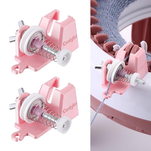 Ceoighe 2 Pack Circular Knitting Machine Tensioner Removable Yarn Tensioner Adapters Compatible with Sentro 22 32 40 48 Needle Machines(Style 2)