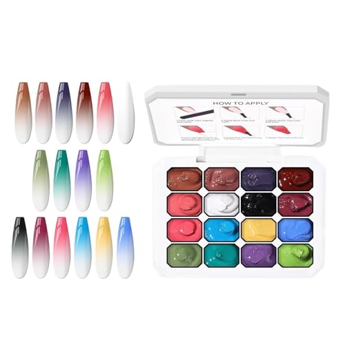 Esmalte de uñas de gel con 16 colores para manicura francesa en casa