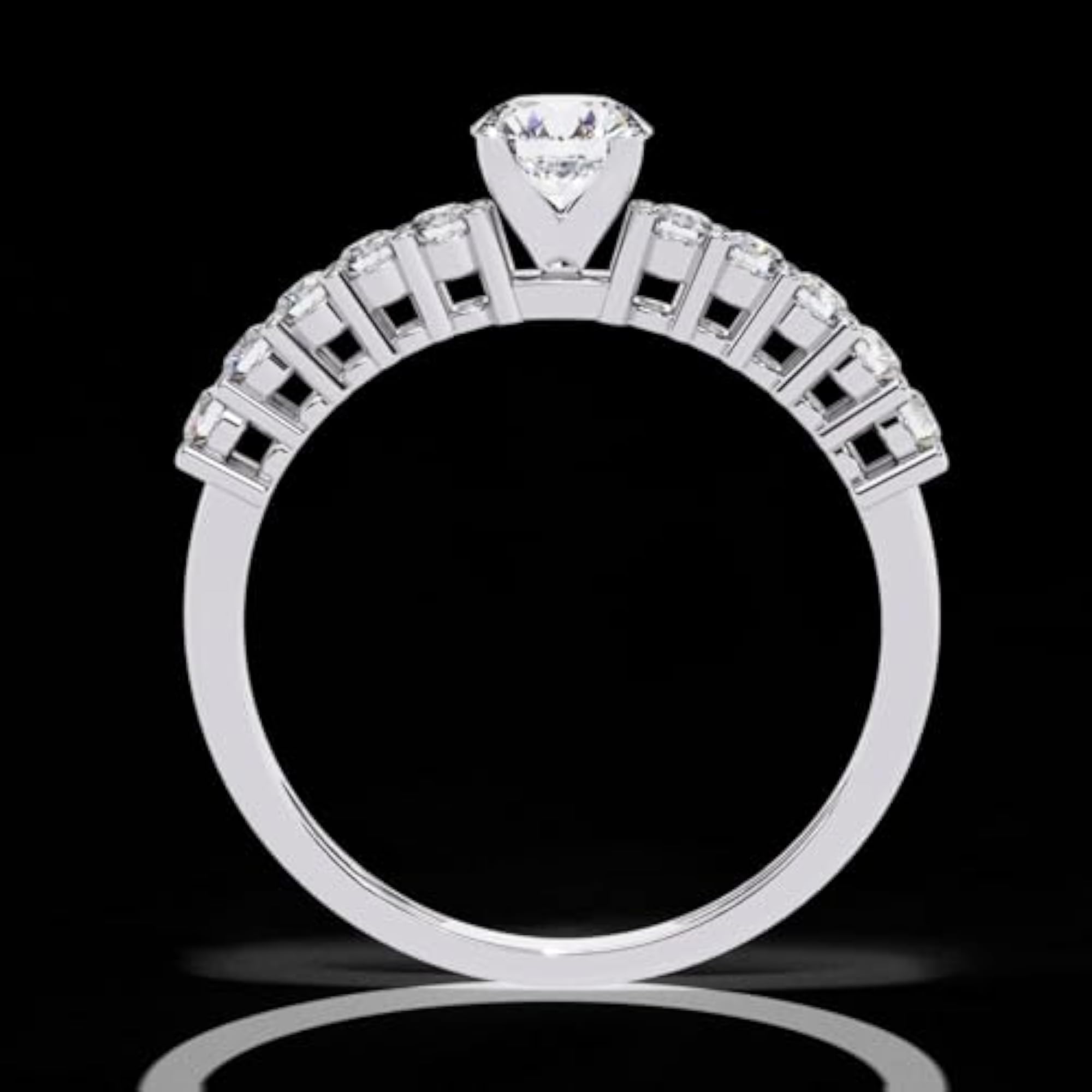 1.02Ct Round Cut White CZ Solitaire Ring