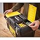 STANLEY Werkzeugbox Werkzeugkoffer leer Werkzeugkasten (19, 49x26x25cm, herausnehmbare Ablage, Box mit zwei Organizern für Werkzeuge, robuster Koffer mit Metallschließen, inkl. Griff) 1-92-066