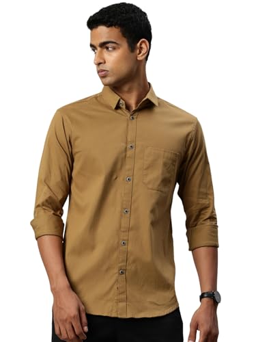 Image of Majestic Man Comfort Slim Fit Solid Pure Cotton Self Design Casual Shirt