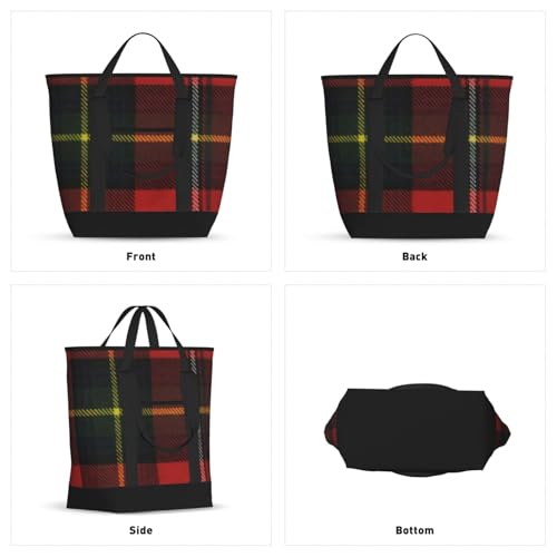 Tartan Large Capacity Insulated Shopping Tote Bag – Keeps Food Cold/Hot For Hours, Ideal For Travel, Groceries & Outdoor Use2