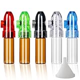  5 Pack Schnupftabak Dosierer ZubehöR, SchnüFfelset Mit Mini-Silikontrichter, Kleine, Versiegelte, Tragbare Aufbewahrungsflasche FüR GewüRze und Pulver, Pill Dispenser Kit