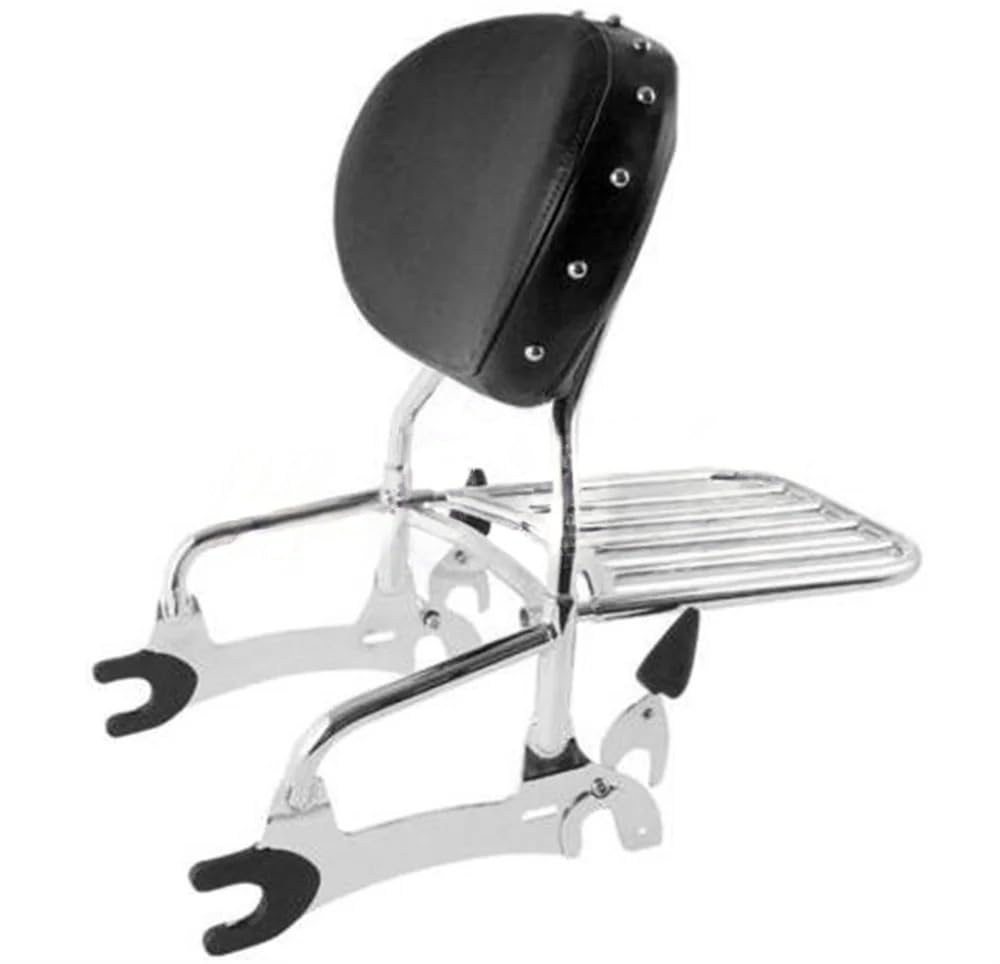 drążek Sissy Pasuje do Indian Chief Vintage 14-18 Springfield oparcie motocyklowe Sissy Bar z podkładką na bagażnik oparcie kierowcy(Black)