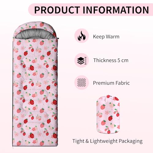 Bolsa de dormir para camping, liviana, impermeable y compacta con bolsa de compresión para exteriores miniatura 3