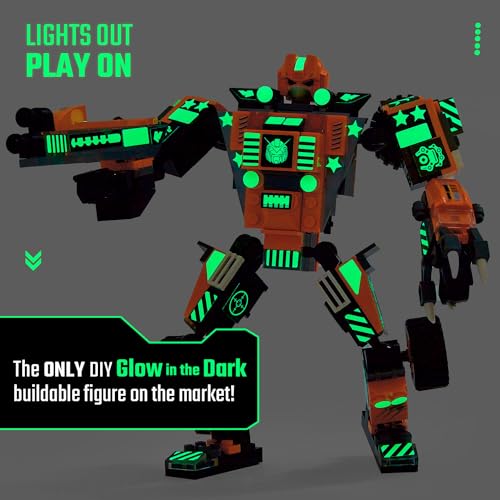 Jitterygit Mech Robot Super Hero Action Figure Xmas Gift Toy Set, Best STEM Building Creative Bricks For Birthday Space Army Warrior For Kids Boys Girls 6 7 8 9 10 Year Old