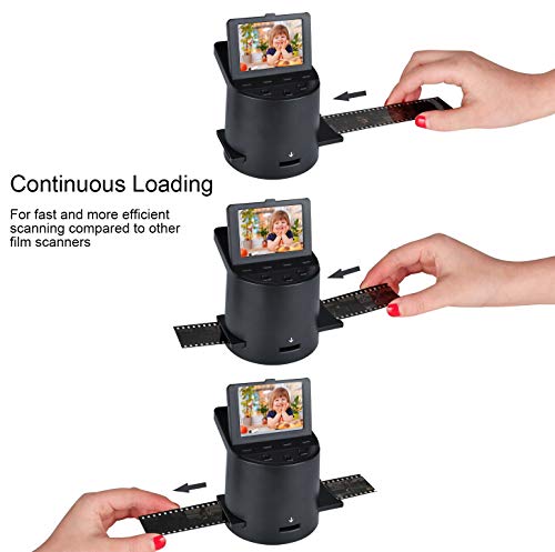 Digital-Film-Scanner-with-22MP-Converts-35mm-126-110-Super-8-Films-Slides-Negatives-to-JPEG-Tilt-Up-35-LCD-Includes-Cables-Film-InsertsMore-MAC-and-PC-Compatible