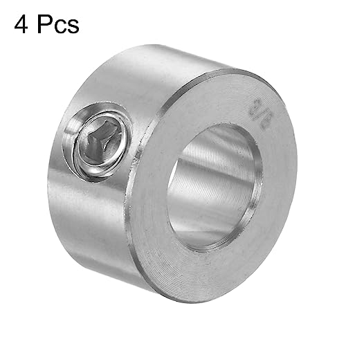 QUARKZMAN 4 Stück Stellringe 3/8 Bohrung 19mm AD 9.6mm Breite Wellensicherungsring Tiefenanschlagringe für Rad Schubkarre Axle Getriebe Montagen CNC Maschine Werkzeuge Industrie