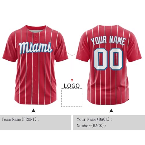 Custom City Connect Baseball Jersey - Camiseta personalizada de béisbol con nombre y número para hombres, mujeres, jóvenes y niños, color rojo, talla 15 miniatura 6