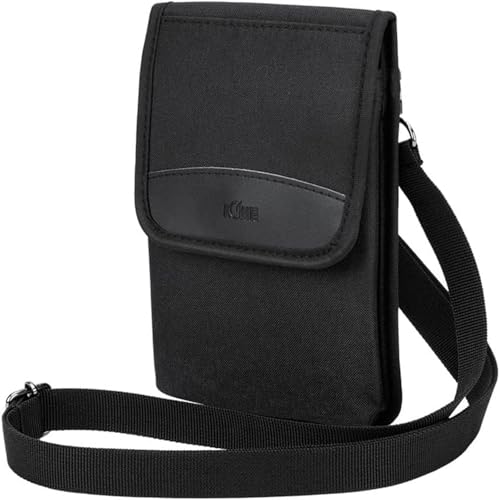 KIWIFOTOS Étui de téléphone portable, porte-passeport en bandoulière pour voyage, pochette de ceinture pour téléphone portable, sac de support de...