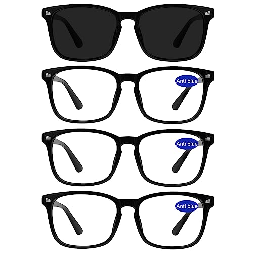 Image of 4 PACKS Blue Light Blocking Reading Glasses Women 1.0 1.25 1.5 1.75 2.0 2.25 2.5 2.75 3.0 3.5 4.0 5.0 6.0
