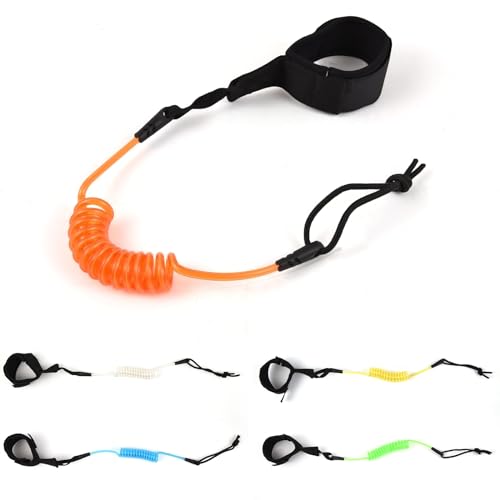 Namolit Trela de prancha de surf de 1,2 m / 4 pés enrolada Sup Leash Leg Corda Elástica de segurança