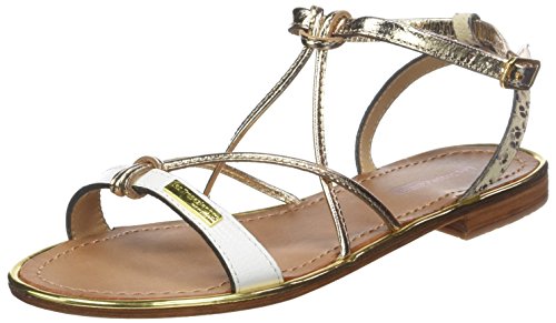 Les Tropéziennes par M. Belarbi Femmes HIRONDEL Sandales Bride Cheville, Blanc (Blanc Multi), 37 EU