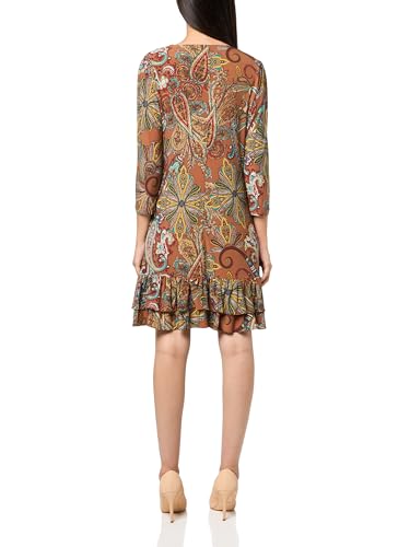 Image of Tommy Hilfiger Women's 3 /4 Sleeve High Neck Ruffle Trim Jersey Mini Dress