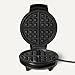 Amazon Basics Belgian Waffle Maker with Round 8-inch Ceramic Non-Stick Plate, Browning Control, Black