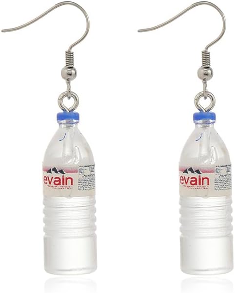 Funny Earrings Sweet Fresh Handmade Colorful 3D Cut Dinosaur Bottle Flower Eggs Simulation Animal Food Dangle Earrings for Women Environmental theme