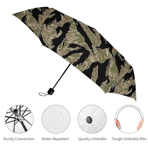 Parapluie de voyage compact tigre pour déplacements urbains - 3